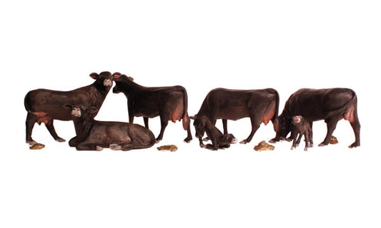 Woodland Scenics A1955 HO Scale Black Angus Cows