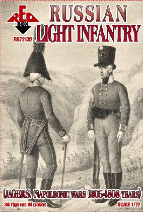 Red Box Figures 72132 1/72 Russian Jagers Line Infantry Napoleonic Wars 1803-180