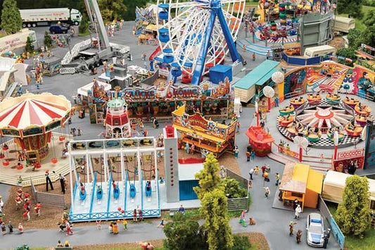 Faller 140460 HO Scale Funfair Set -- Kit - Includes 7 Structure Kits - Includes