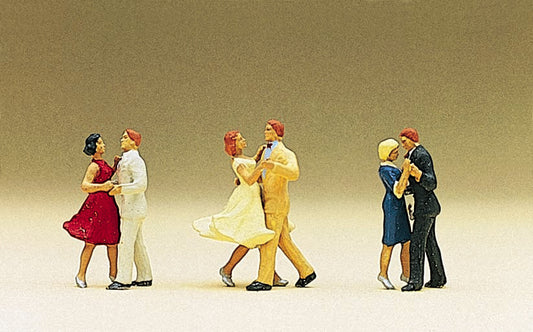 Preiser 10120 HO Scale Dancing Couples 3 Couples Figure Set