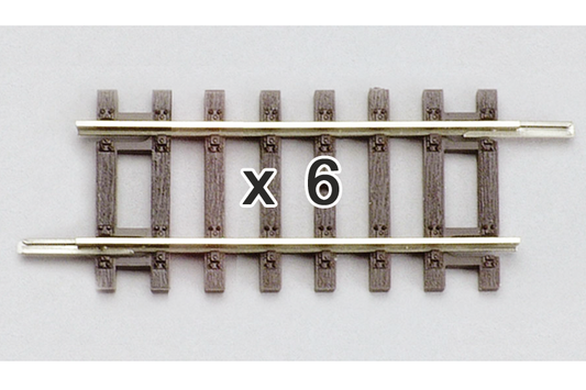Piko 55203 HO Scale Straight Track 115mm, Box of 6