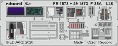 Eduard FE1573 1/48 Zoom Set F-35A for ITALERI Zoom Photo Etch Set