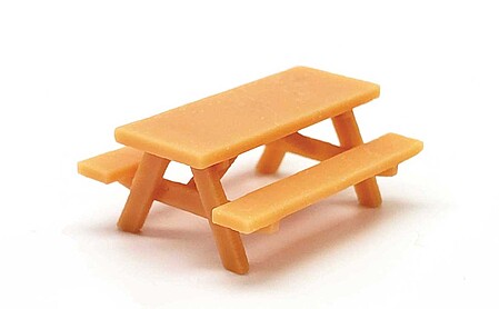 All Scale Miniatures 870988 HO Scale Picnic Tables -- Unpainted pkg(5)