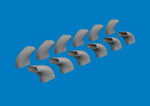 Eduard 624011 1/24 Brassin Bf 109G-5/6 Exhaust Stacks PRINT for AIRFIX