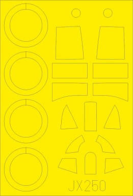 Eduard JX250 1/32 Mask Gladiator Mk. I for ICM Canopy Mask Set