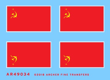 Archer Fine Transfers 49034 1/48 Russian WWII Flags (2)