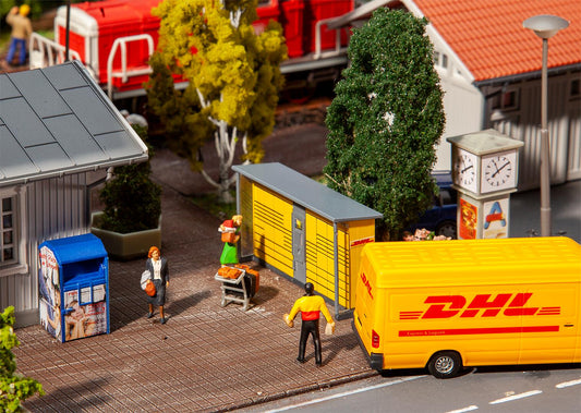 Faller 180281 HO Scale 2 DHL Parcel Packstations Model Kit