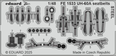 Eduard FE1533 1/48 UH-60A Seatbelts STEEL Zoom Set Zoom Photo Etch Set