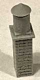 Bar Mills 2039 Ho Roof Capped Chimney 1.1' 3Pk
