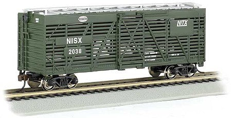 Bachmann 18517 HO Scale 40' Stock Car - Ready to Run - Silver Series(R) -- New York Central 2038 (green)