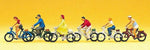 Preiser 10091 HO Scale Recreation & Sports Bike Riders w/Bicycles
