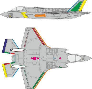 Eduard CX672 1/72 F-35B RAM Coating Mask for TAMIYA Canopy Mask Set