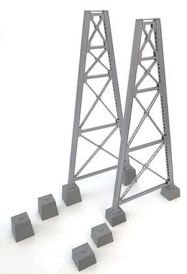 Walthers Cornerstone 933-4555 HO Scale Steel Railroad Bridge Tower Bent 2-Pk Kit