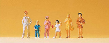 Preiser 14126 HO Scale Pedestrians Children pkg(6)