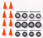 Busch 49956 HO Scale Motorsport Wheel & Traffic Cone Set