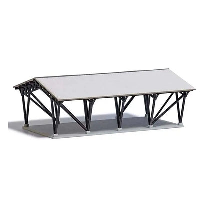 Busch 8207 N Scale Farm Equipment Shelter -- Laser-Cut Kit - 3-3/4 x 2-5/8 x 1-5