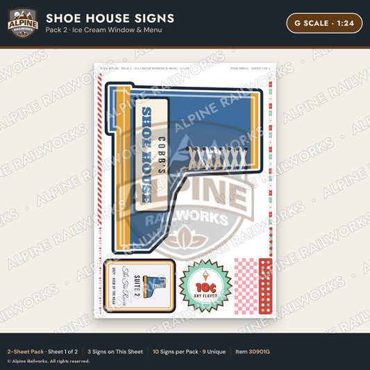 Alpine Railworks 30901G G Scale Roadside Attraction Signs - Shoe House