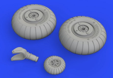 Eduard 648542 1/48 Aircraft- He111 Early Wheels for ICM (Mask & Resin)