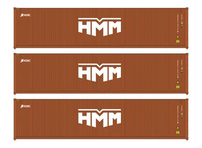 Walthers SceneMaster 18256 HO 40' Corr Container 3-Pack HMM
