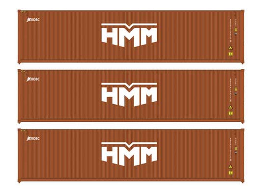 Walthers SceneMaster 18256 HO 40' Corr Container 3-Pack HMM