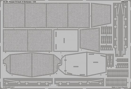 Eduard 36357 1/35 Armor- Panzer IV Ausf H Schurzen for ZVE