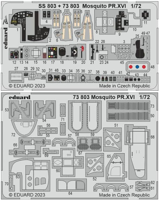Eduard 73803 1/72 Aircraft- Mosquito PR XVI for ARX (Painted)