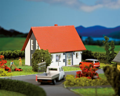 Faller 232321 N Scale Detached House, Grey Model Kit