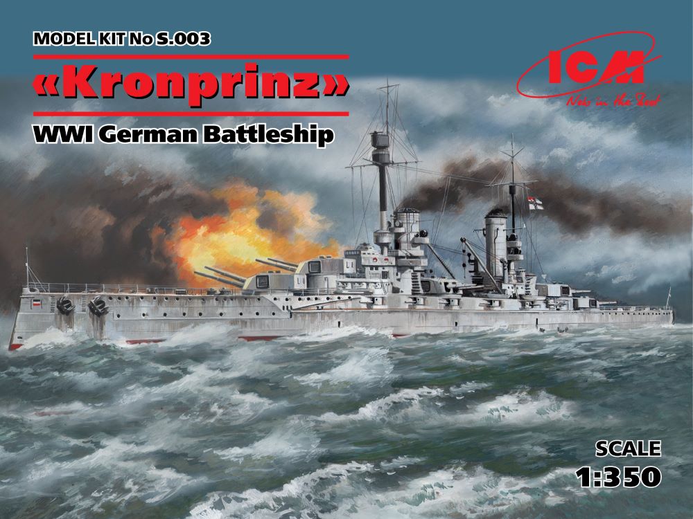ICM Models 3 1/350 WWI German Kronprinz Battleship