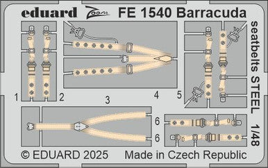 Eduard FE1540 1/48 Barracuda Seatbelts STEEL