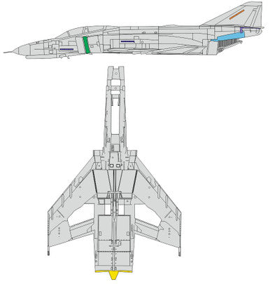 Eduard EX956 1/48 Paint Mask for MENG F-4E Surface Panels