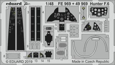 Eduard FE969 1/48 Hunter F.6 for Airfix Photo Etch Detail Set