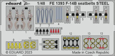Eduard FE1393 1/48 F-14B Seatbelts STEEL