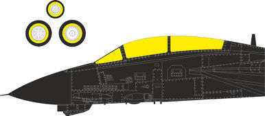 Eduard CX708 1/72 Mask F-14D for TAMIYA Canopy Mask Set
