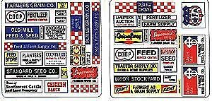 Blair Line 157 HO Scale Storefront & Advertising Signs -- Feed & Seed Store