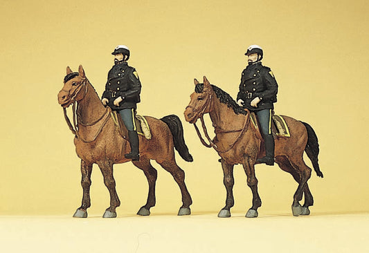 Preiser 10397 HO US Mounted Police Modern Uniform pkg(2)