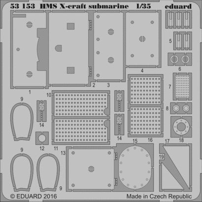 Eduard 53153 1/35 Ship- HMS X-Craft Submarine for Merit