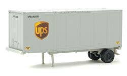 Walthers SceneMaster 949-8601 HO 28' Container Chassis 2-Pack - UPS