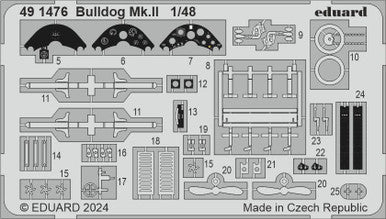 Eduard 491476 1/48 Bulldog Mk.II Photo Etched Set for AIRFIX for