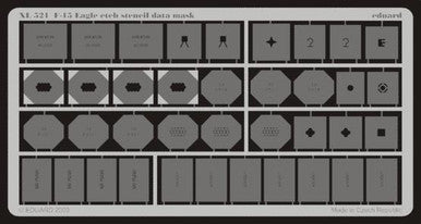 Eduard XL521 1/32 Mask F-15 Etch Stencil Data Mask -Etch