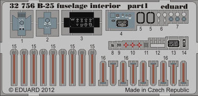 Eduard 32756 1/32 B-25 Fuselage Interior for HKM (Pre-Painted)