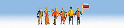 Noch 15277 HO Scale Railroad Track Workers -- pkg(6)