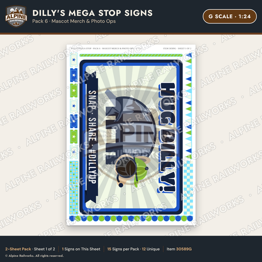 Alpine Railworks 30589G G Scale Roadside Signs - Travel Center