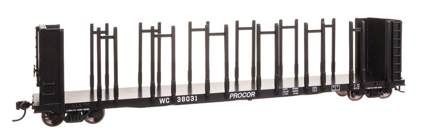 Walthers Mainline 50820 HO Scale 63' Pulpwood Flatcar - Ready to Run -- Wisconsi