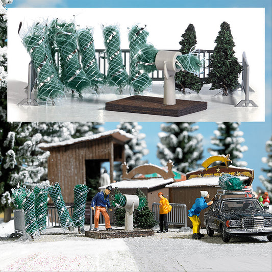 Busch 1182 HO Scale Christmas Tree Lot Kit