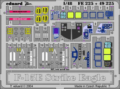 Eduard FE225 1/48 F-15E Photo Etch Interior Detail Set for Revell