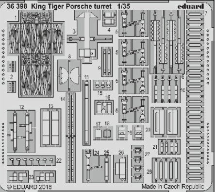 Eduard 36398 1/35 Armor- King Tiger Porsche Turret for MGK