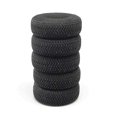 All Scale Miniatures 870972 HO Scale Tire Stacks -- Unpainted (5)