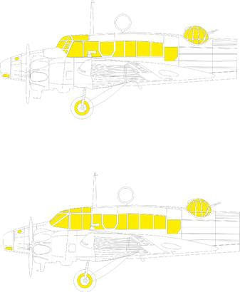 Eduard EX918 1/48 Mask Anson Mk.I TFace Canopy Mask Set for Airfix
