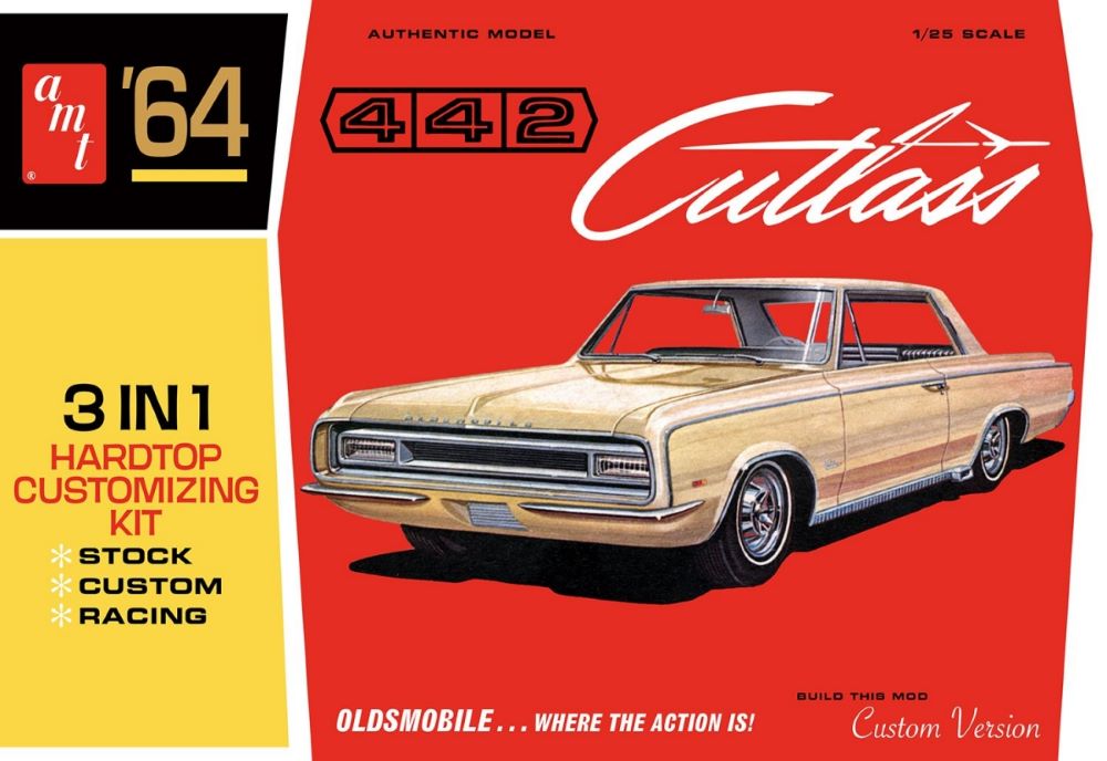AMT Models 1066 1/25 1964 Olds Cutlass 442 Hardtop (3 in 1)