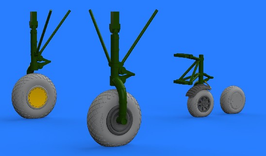 Eduard 672170 1/72 Aircraft- B24 Wheels for EDU & HSG (Photo-Etch & Resin)